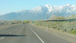 Looking south on US 395, just south of US 50 in Douglas County near Carson City