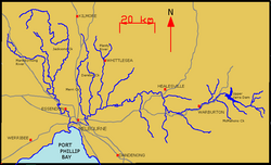 Map of Yarra River and its tributaries
