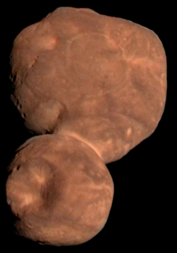 486958 Arrokoth, a Kuiper belt object which is thought to represent the original planetesimals from which the planets grew