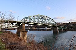 US 60 crossing the Kanawha River at the Patrick Street Bridge in Charleston