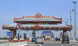 Toll gate in Bali