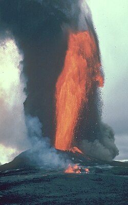 Lava fountain at Kīlauea