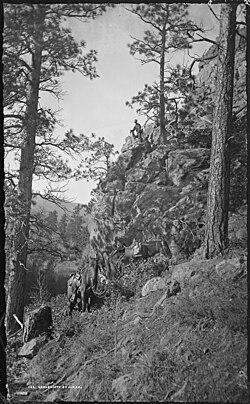 "Geologists at work" from the U.S. Geological and Geographic Survey of the Territories (1874 - 06/30/1879). Photographer: William Henry Jackson