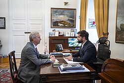 President Boric with president-elect José Antonio Kast in Palacio de la Moneda, 15 December 2025