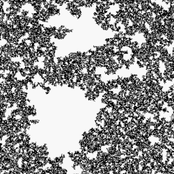 Percolation in a square lattice.