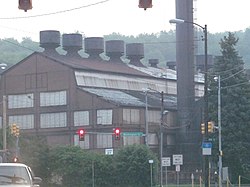 A steel mill plant in Downtown Johnstown