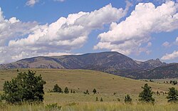 The iconic "Sleeping Giant" mountain formation located north of Helena