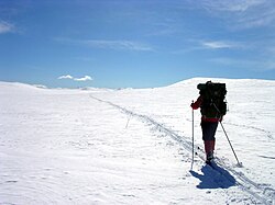 Cross-country skiing (including Ski touring) gives access to hiking trails in winter