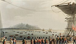 The British invasion of Isle de France on 29 November 1810 during the Napoleonic Wars