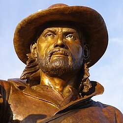 Sculpture of Bridger by David Alan Clark in Fort Bridger, Wyoming