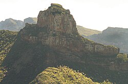 Roque Bentayga from the town of Artenara