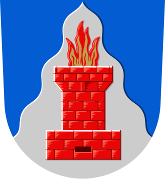 Early modern blast furnace pictured in the former coat of arms of Lohtaja