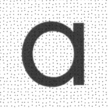The indefinite article "a" in a Tag book is uniquely identified by the pattern of dots all around.