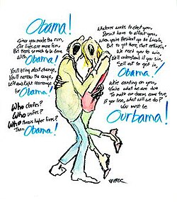 Feiffer's post-nomination Obama cartoon from The Village Voice (2008)