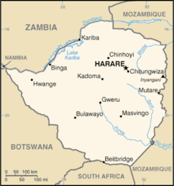 An enlargeable basic map of Zimbabwe