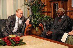 Vladimir Putin and Lamine Diack