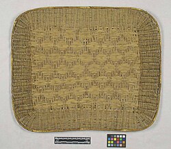 Hopi basketry bread tray, donated to the U.S. National Museum of Natural History by J.W. Powell in 1876.