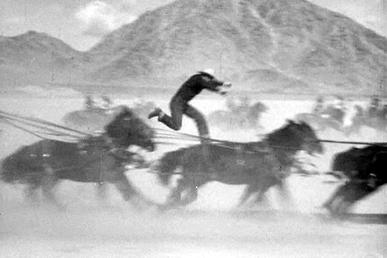 Yakima doubling John Wayne in Stagecoach