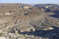 A small, incised alluvial plain from Red Rock Canyon State Park (California)