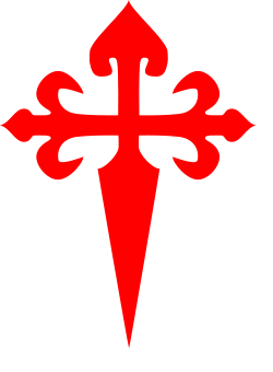 The Cross of Saint James, the symbol of the Order of Santiago; the hilt is surmounted with a scallop.