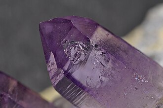 Crystals of amethyst quartz
