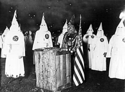 KKK rally near Chicago in the 1920s