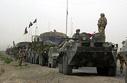 Romanian soldiers in southern Afghanistan in 2003.