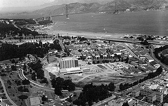 Letterman Army Medical Center in 1968 (Note the new hospital building under construction).
