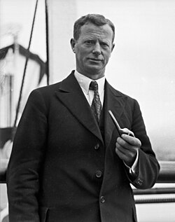 Commander Hjlamar Frederik Gjertsen returns from the Byrd expedition 1934