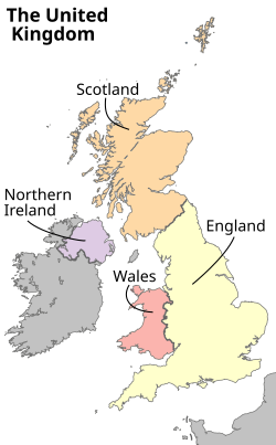 The four countries of the United Kingdom