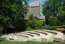 Stone memorial for Freedom Summer at Kumler Chapel