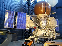 A Vega probe bus on display at the National Air and Space Museum