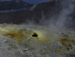 Fumaroles at Vulcano, Sicily, Italy