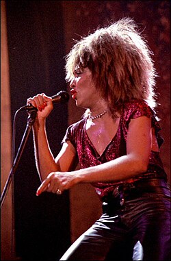 Turner performing at Drammenshallen in Norway, 1985