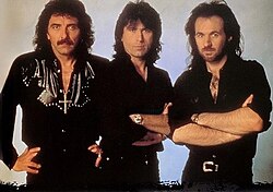 L-R: Tony Iommi, Cozy Powell, Tony Martin c. 1988
