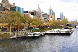 Cruise boats on the river