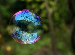 A soap bubble