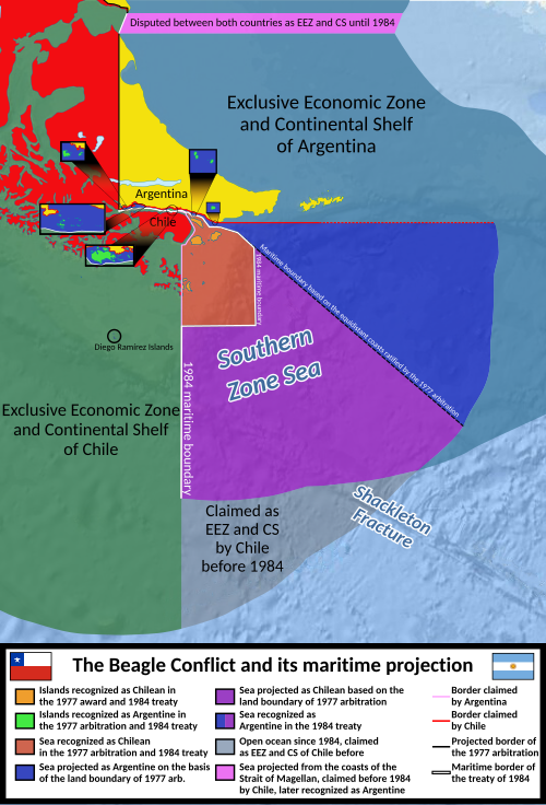 The Beagle Conflict and its maritime projection.
