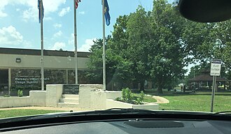 The Bureau of Indian Affairs' Osage Agency building in Pawhuska, adjacent to the Osage Nation Campus (2022)