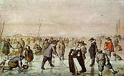 Skating fun by 17th century Dutch painter Hendrick Avercamp