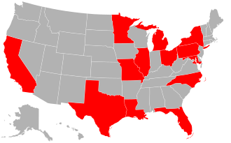 States that have hosted a Republican National Convention - til 2020
