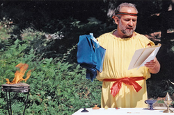 Modern Hellenic priest performing ritual.
