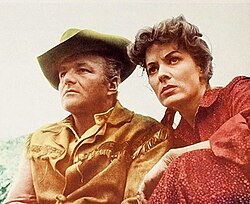 O'Hara with Brian Keith in The Deadly Companions (1961)