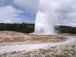 Old Faithful Geyser at Yellowstone