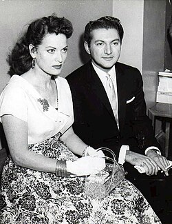 O'Hara with Liberace in 1957