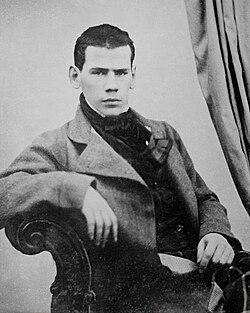 Tolstoy at age 20, c. 1848