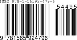 An ISBN with an EAN-5 addon (rightmost bars) representing US$44.95.