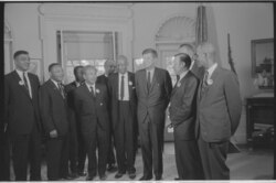 Civil rights leaders meet with President John F. Kennedy