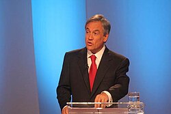 Sebastián Piñera in the presidential debate
