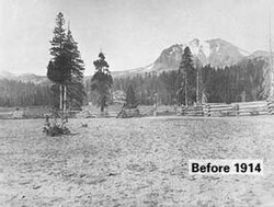 Lassen Peak before 1914 (pictured in 1902)